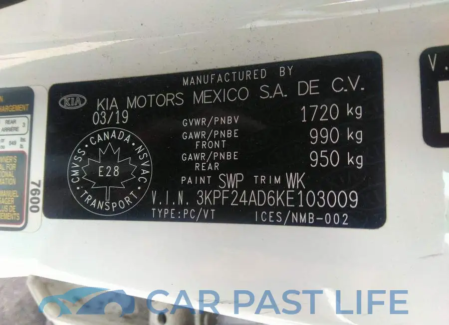 3KPF24AD6KE103009# 9