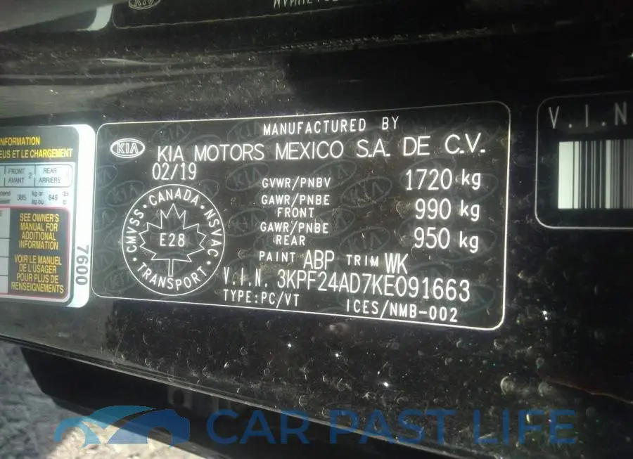 3KPF24AD7KE091663# 9