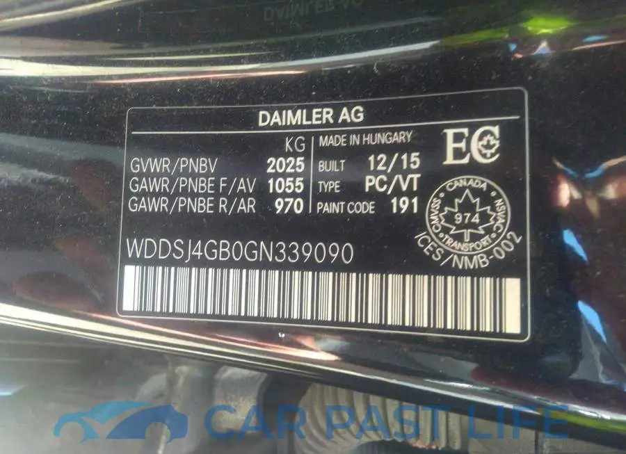 WDDSJ4GB0GN339090# 9