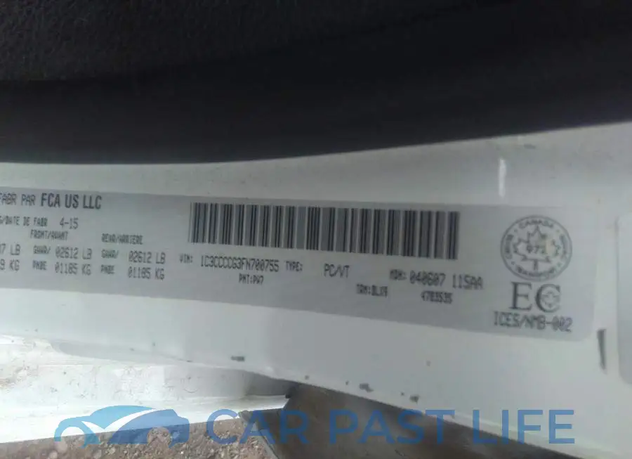 1C3CCCCG3FN700755# 9
