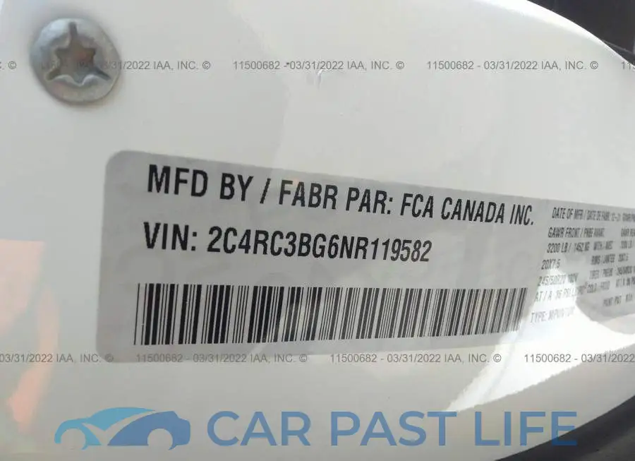 2C4RC3BG6NR119582# 9