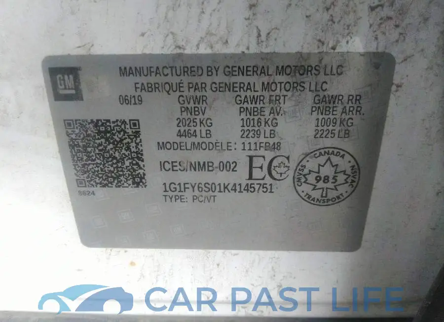 1G1FY6S01K4145751# 9