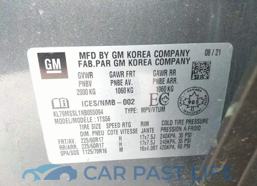 KL79MSSL1NB055094# 9