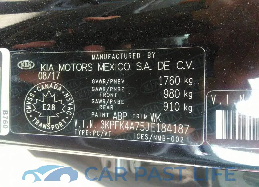3KPFK4A75JE184187# 9