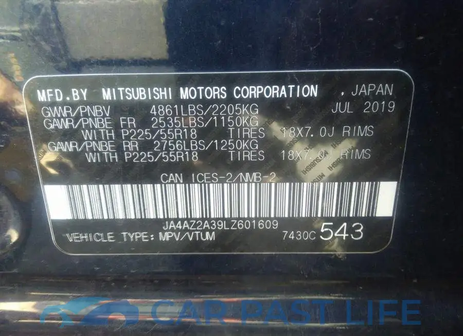 JA4AZ2A39LZ601609# 9