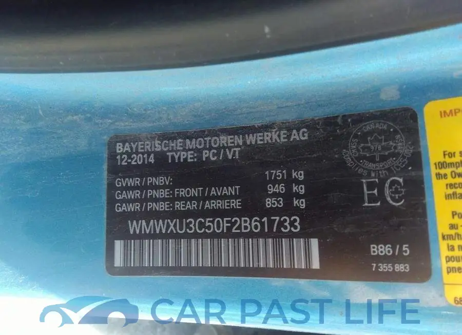 WMWXU3C50F2B61733# 9
