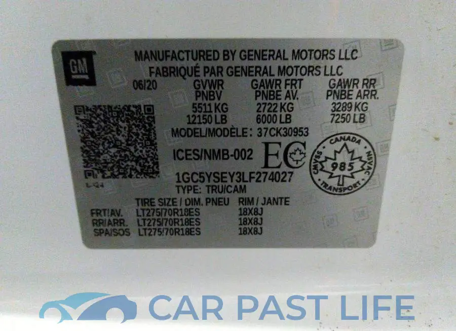 1GC5YSEY3LF274027# 9