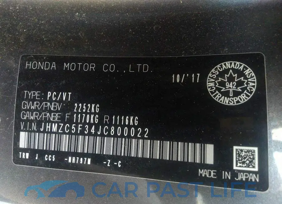 JHMZC5F34JC800022# 9