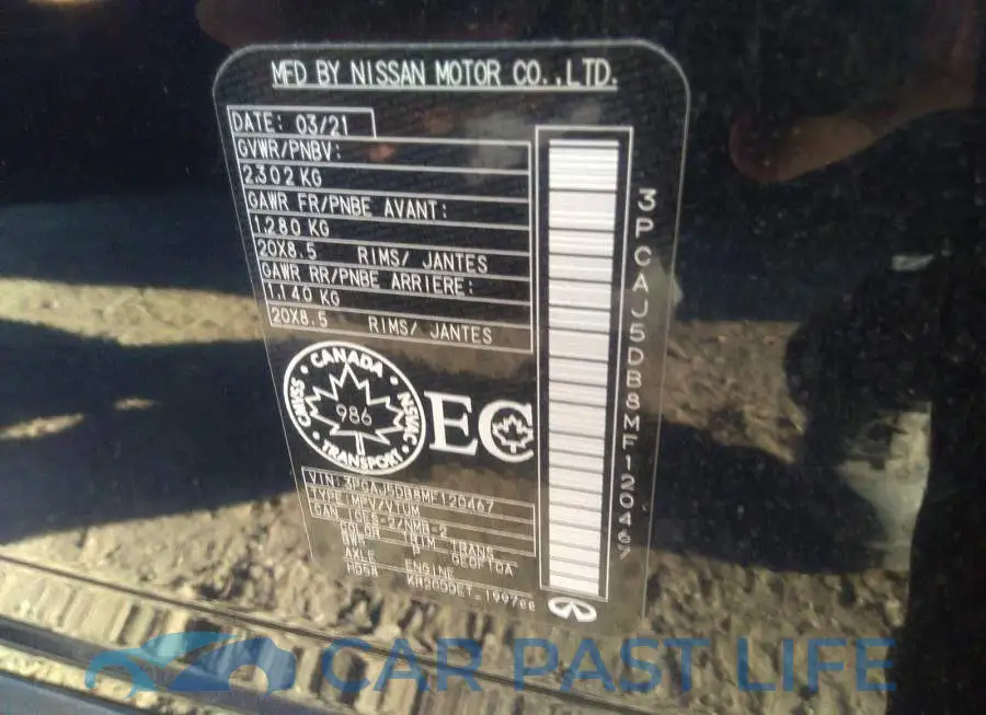3PCAJ5DB8MF120467# 9