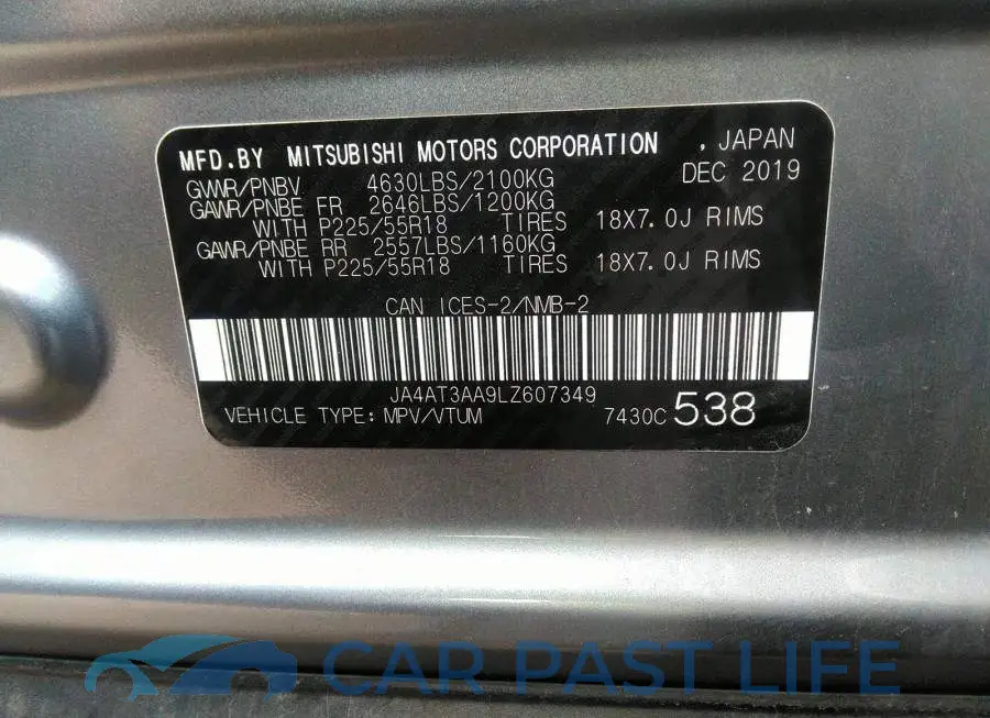 JA4AT3AA9LZ607349# 9
