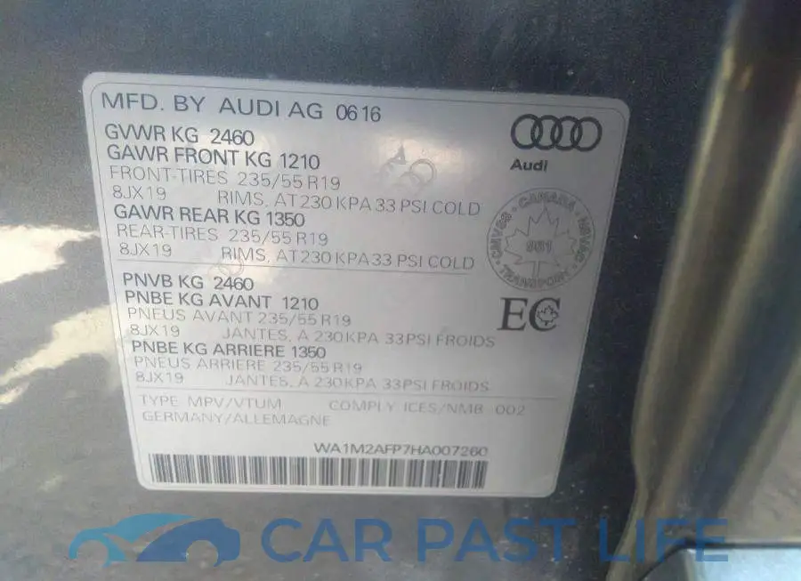 WA1M2AFP7HA007260# 9