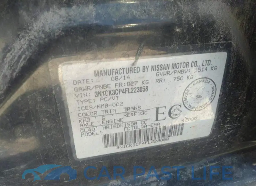 3N1CK3CP4FL223058# 9