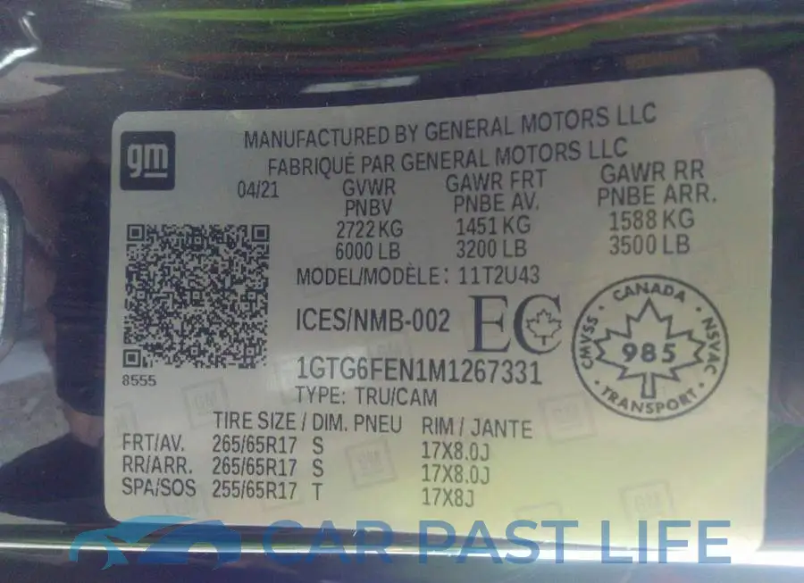 1GTG6FEN1M1267331# 9