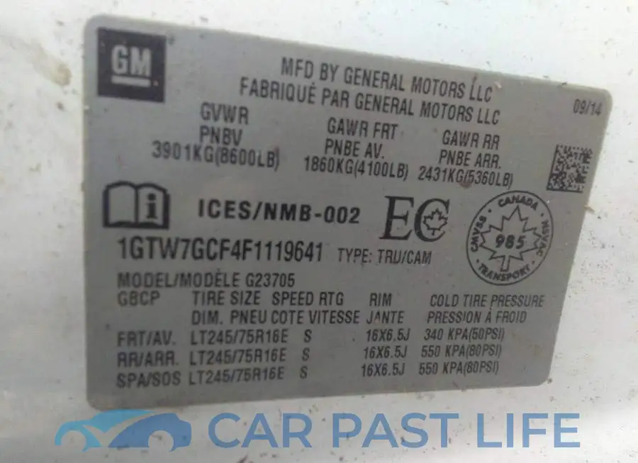 1GTW7GCF4F1119641# 10
