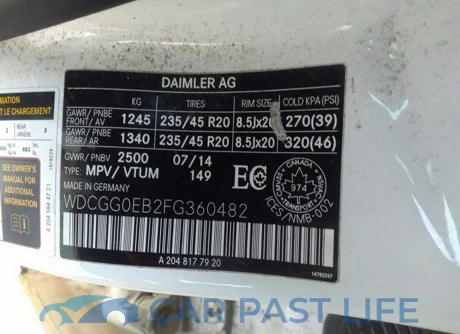 WDCGG0EB2FG360482# 9