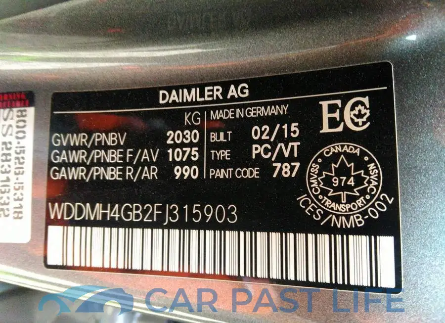 WDDMH4GB2FJ315903# 9