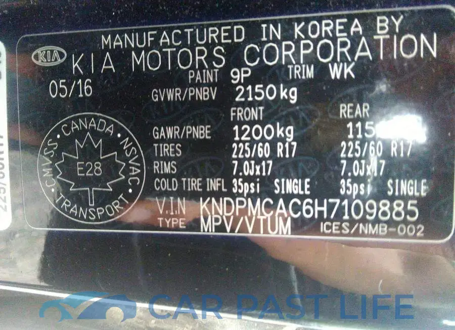 KNDPMCAC6H7109885# 9