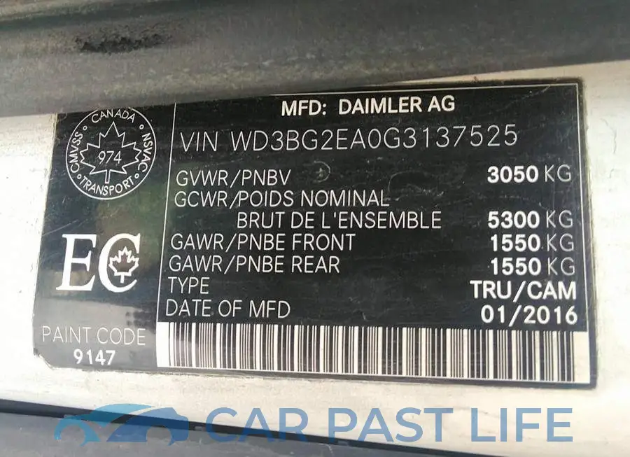 WD3BG2EA0G3137525# 9