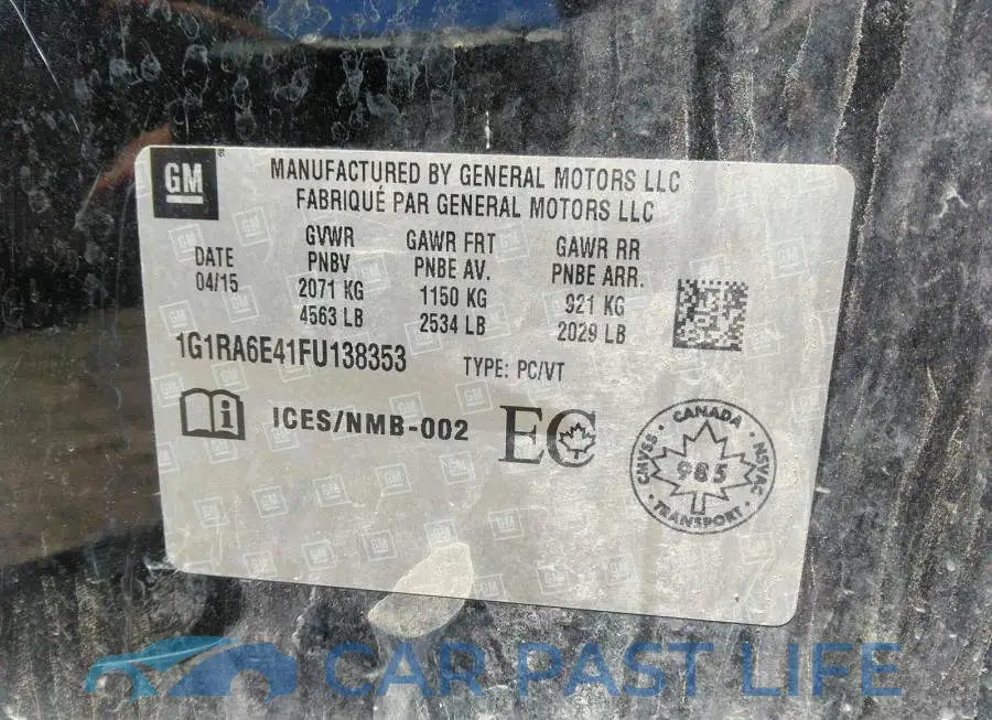 1G1RA6E41FU138353# 9