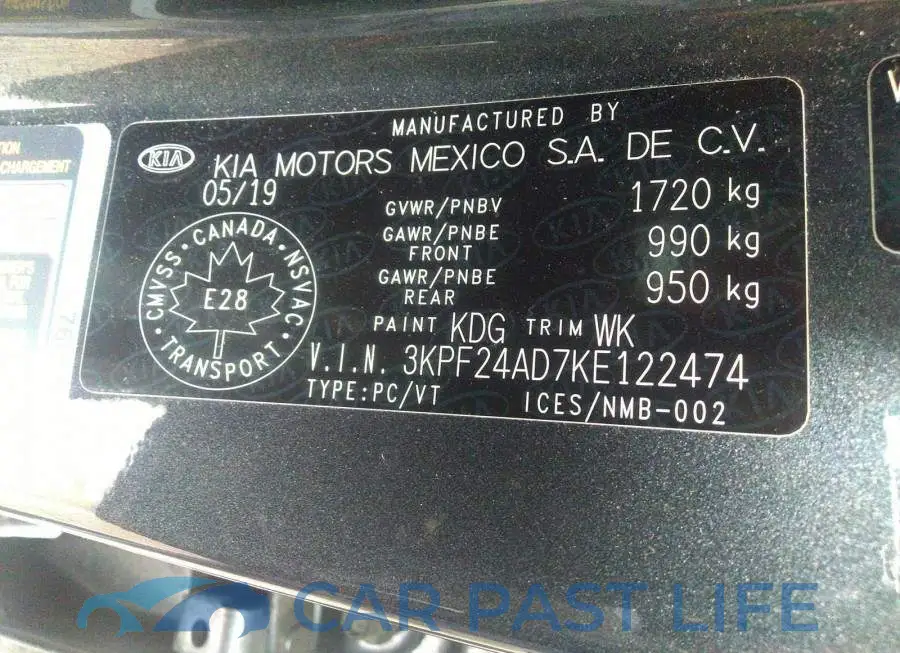 3KPF24AD7KE122474# 9