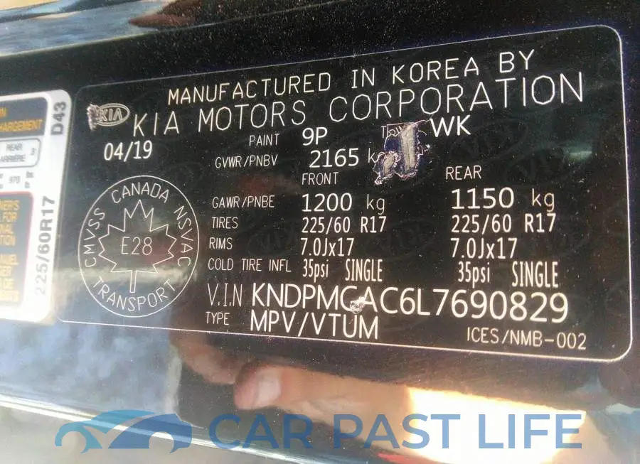 KNDPMCAC6L7690829# 9