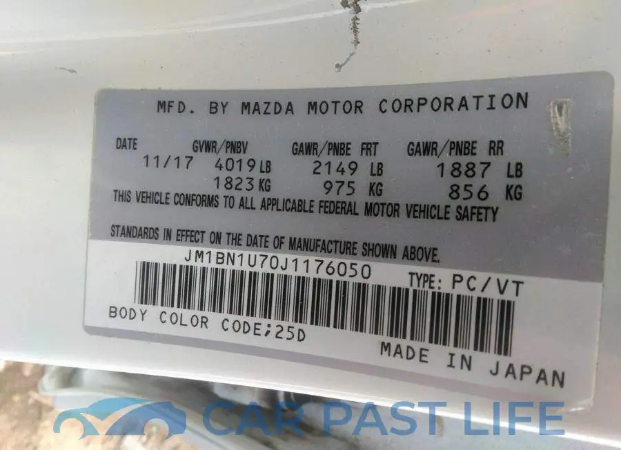 JM1BN1U70J1176050# 9