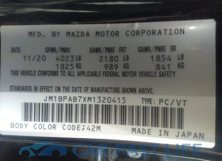 JM1BPAB7XM1320415# 9