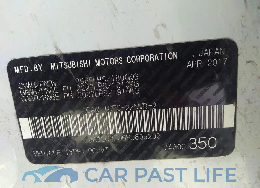 JA32U2FU6HU605209# 9