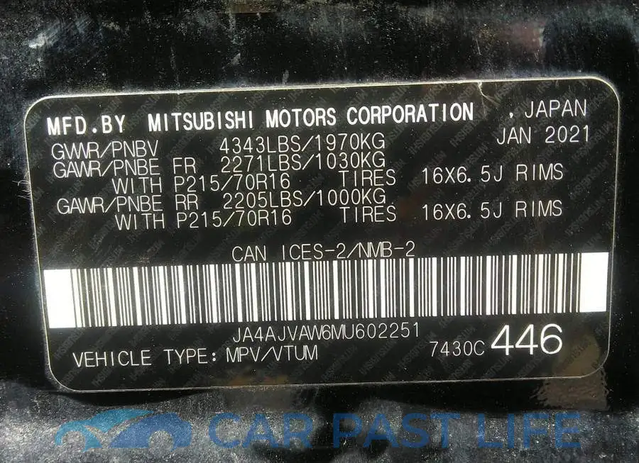 JA4AJVAW6MU602251# 9