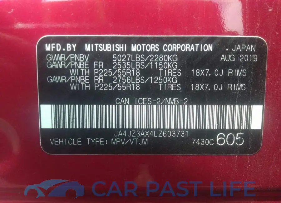 JA4JZ3AX4LZ603731# 9