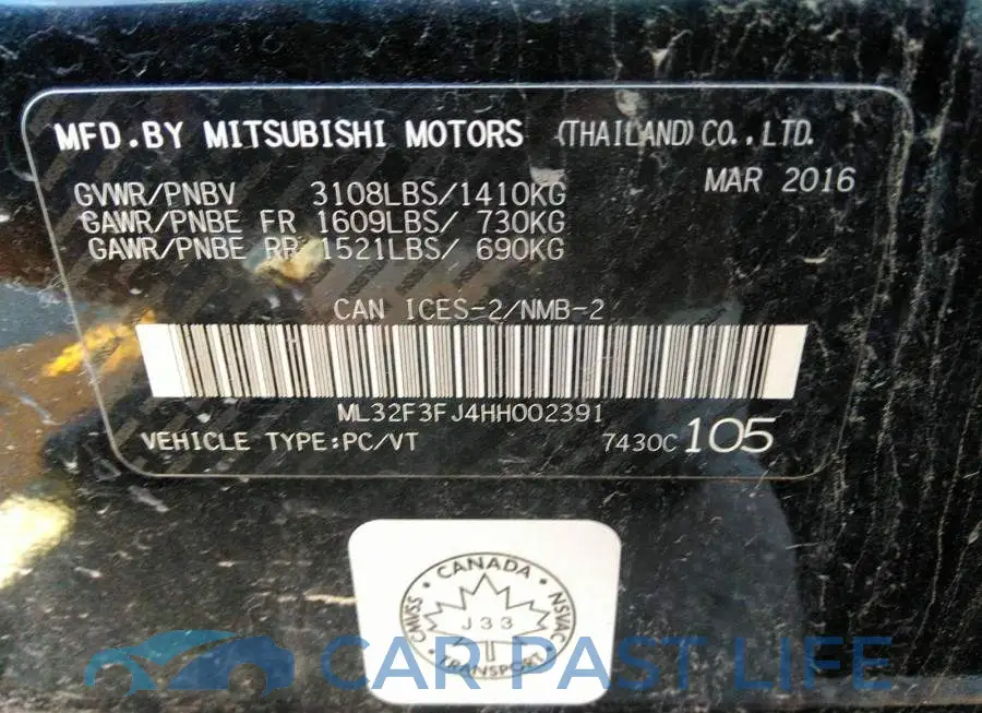 ML32F3FJ4HH002391# 9