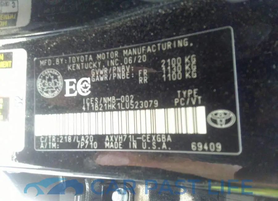 4T1B21HK1LU523079# 9