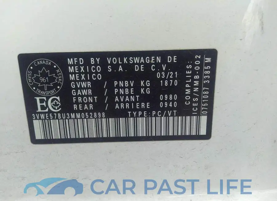3VWE57BU3MM052898# 9