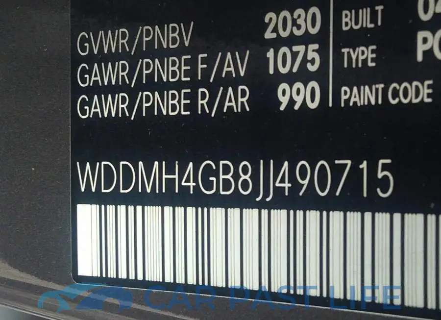 WDDMH4GB8JJ490715# 9