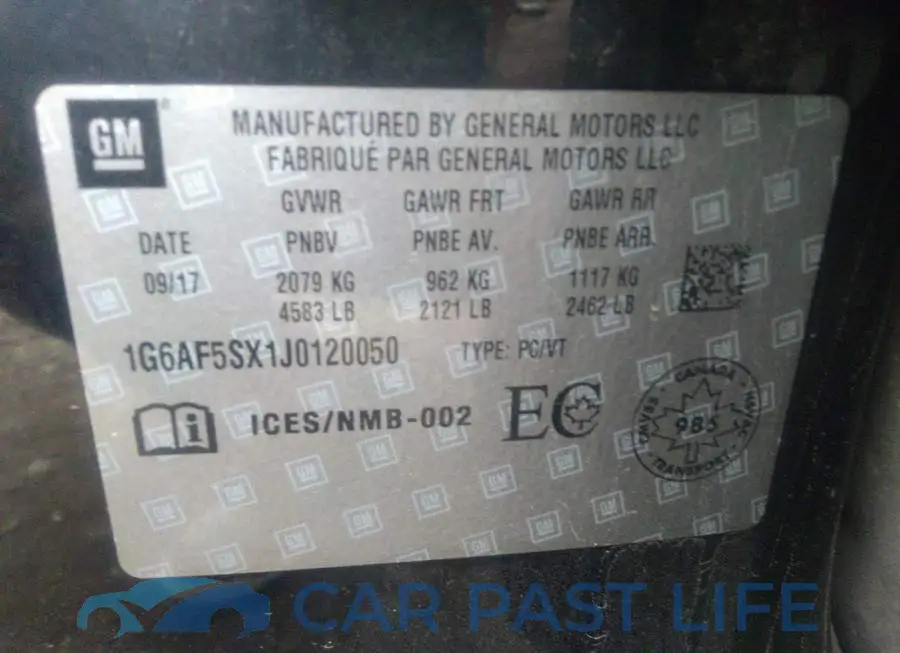 1G6AF5SX1J0120050# 9