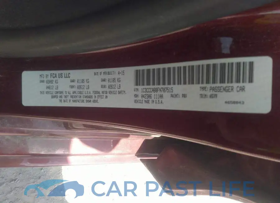 1C3CCCAB8FN707515# 9