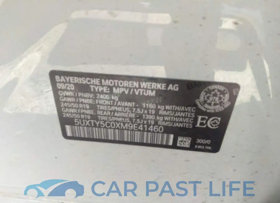 5UXTY5C0XM9E41460# 9
