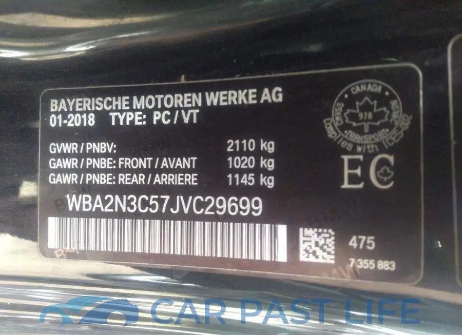 WBA2N3C57JVC29699# 9
