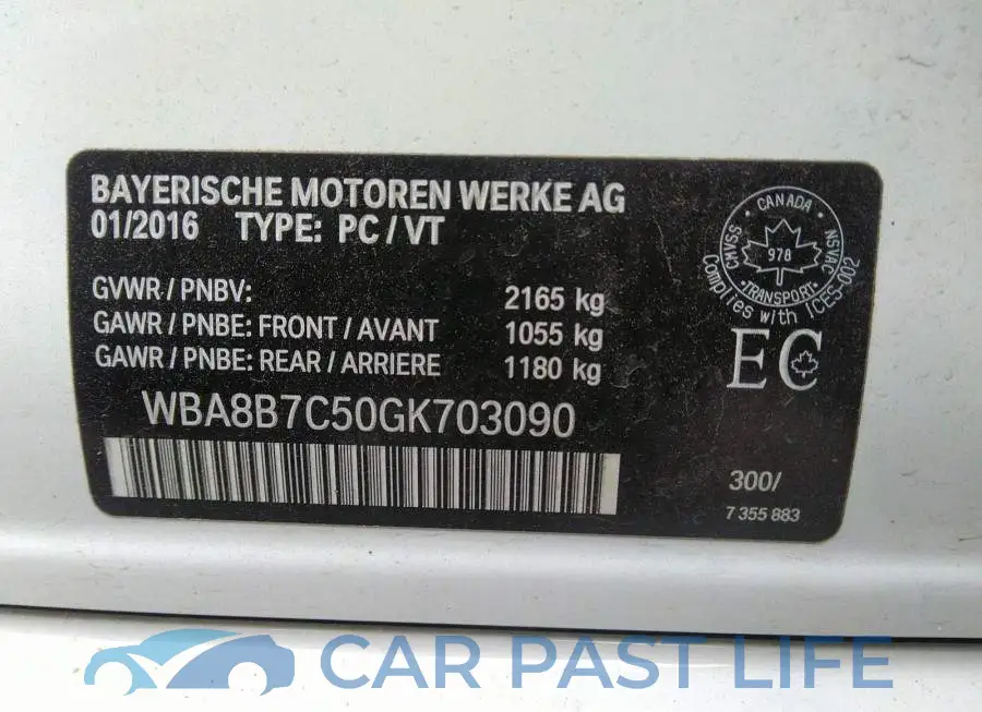 WBA8B7C50GK703090# 9
