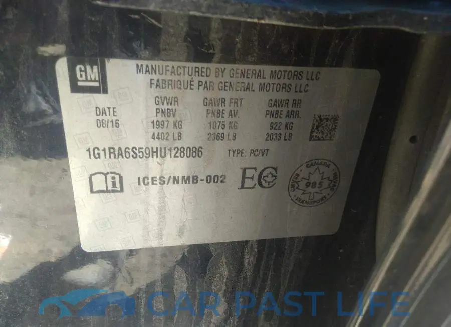 1G1RA6S59HU128086# 9
