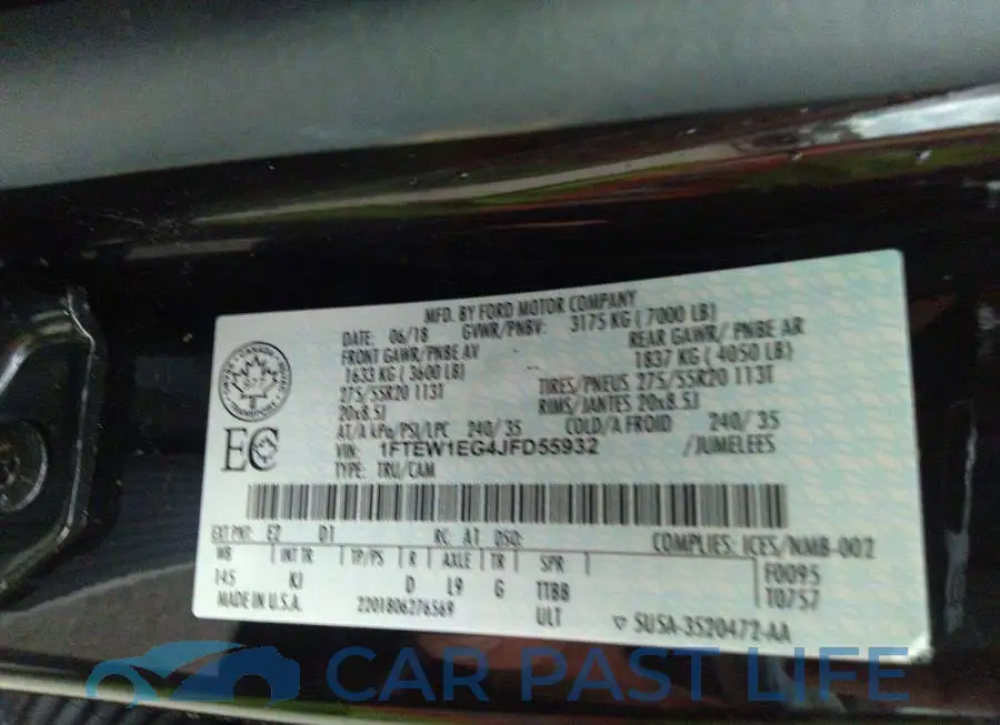 1FTEW1EG4JFD55932# 9