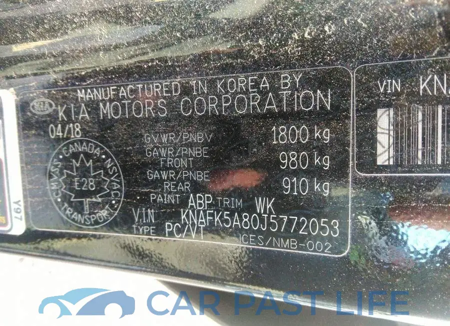 KNAFK5A80J5772053# 9