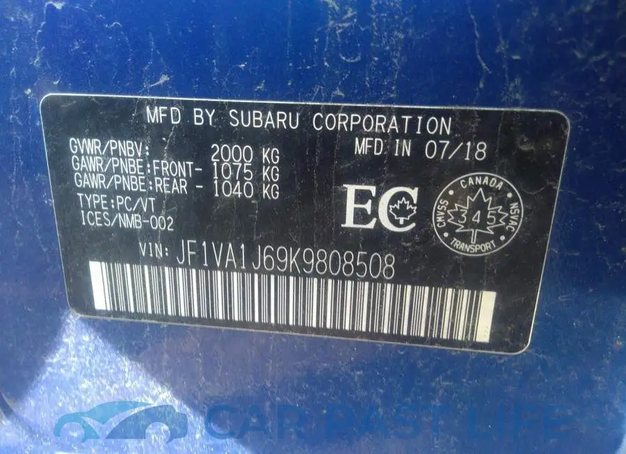 JF1VA1J69K9808508# 9