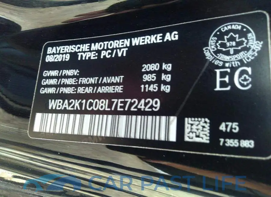 WBA2K1C08L7E72429# 9
