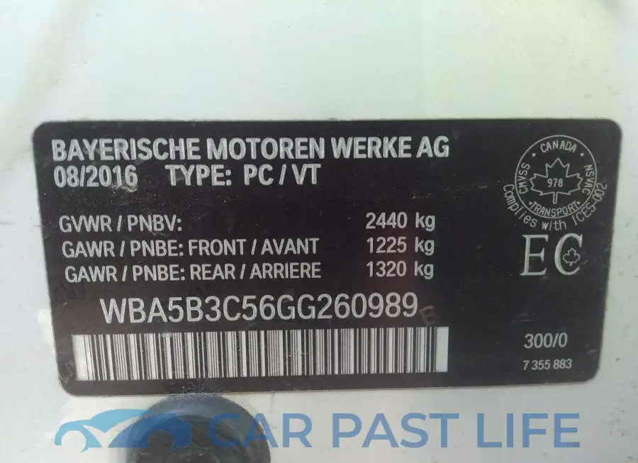 WBA5B3C56GG260989# 9
