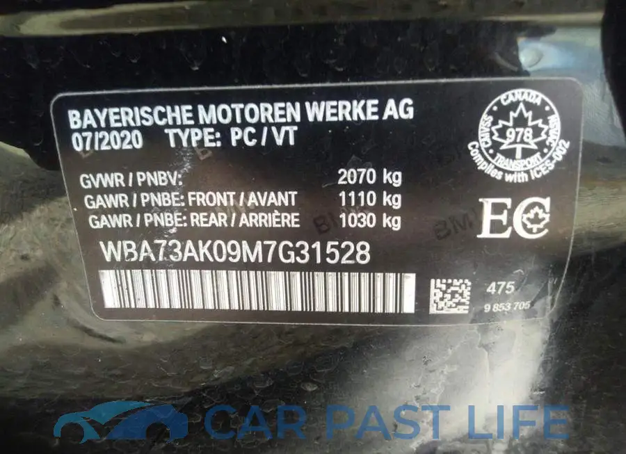 WBA73AK09M7G31528# 9