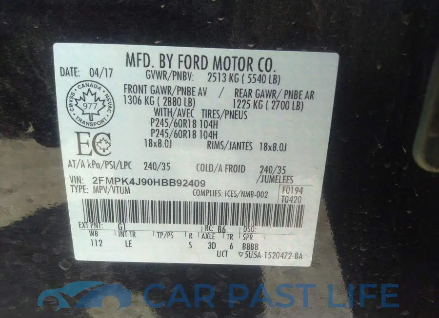 2FMPK4J90HBB92409# 9