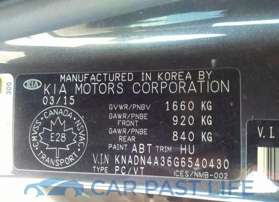 KNADN4A36G6540430# 9