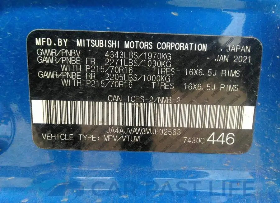 JA4AJVAW3MU602563# 9