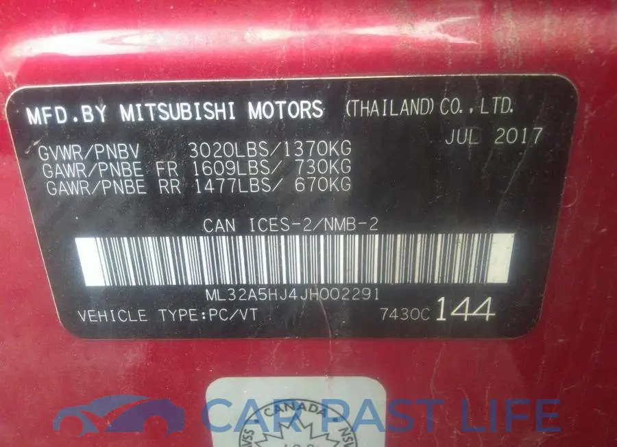 ML32A5HJ4JH002291# 9